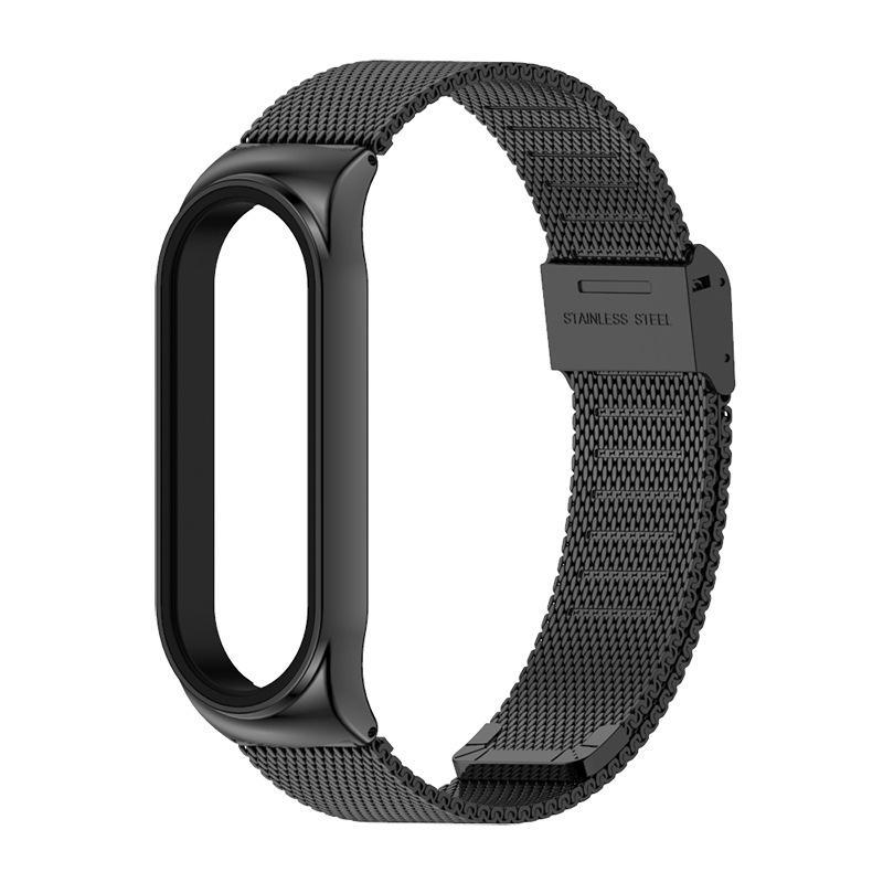 Ремешок MiJobs CS металлический миланская петля для Xiaomi Mi Band 5/4/3 Черный (2361P)