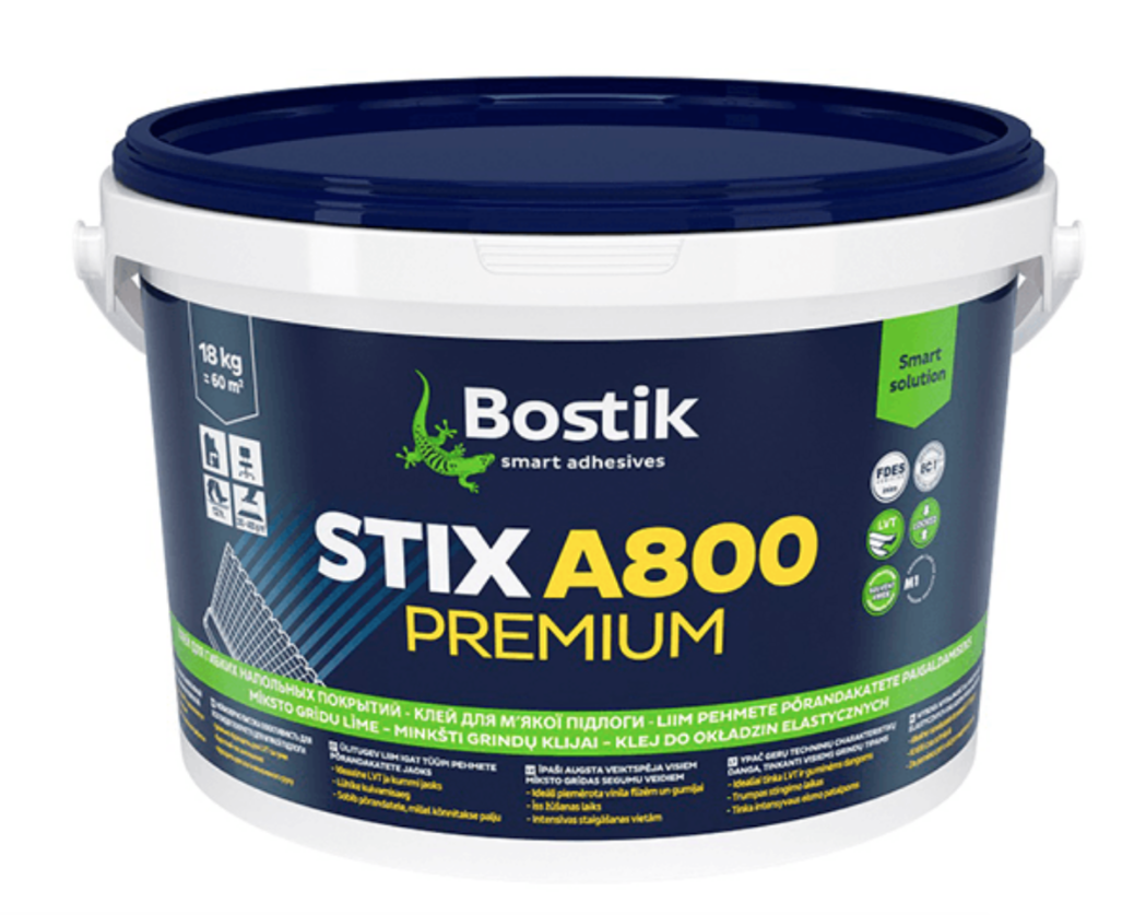 Водно-дисперсійний клей Bostik Stix A800 Premium 18 кг (1686995260)