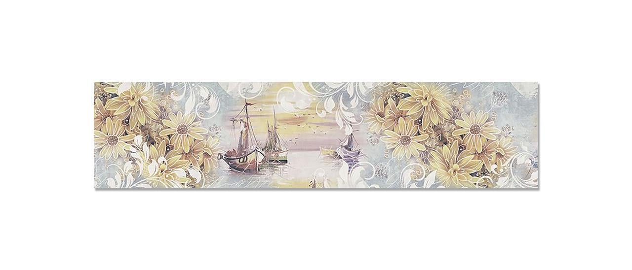 Наклейка виниловая на кухню Zatarga Яхты и цветы 600х2500 мм (1274515601)