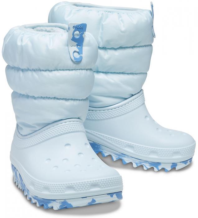 Сапоги детские зимние Crocs Kids Classic Neo Puff Boot р. 11/29/17,5 см Mineral Blue (207684)