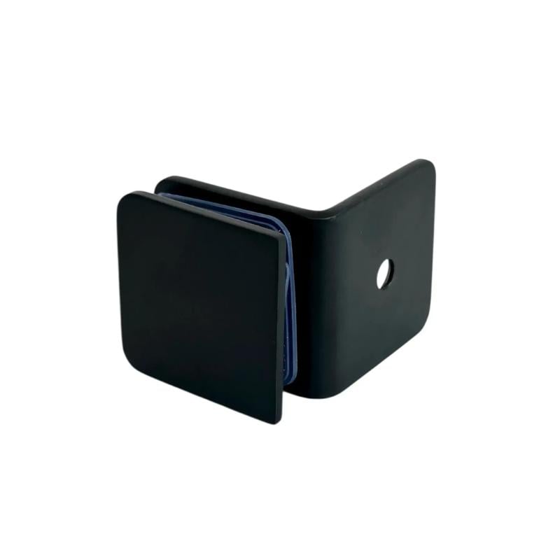 Кріплення для скла душової кабіни HDL-722 стіна-скло 90° нержавіюча сталь тримач кутовий Чорний