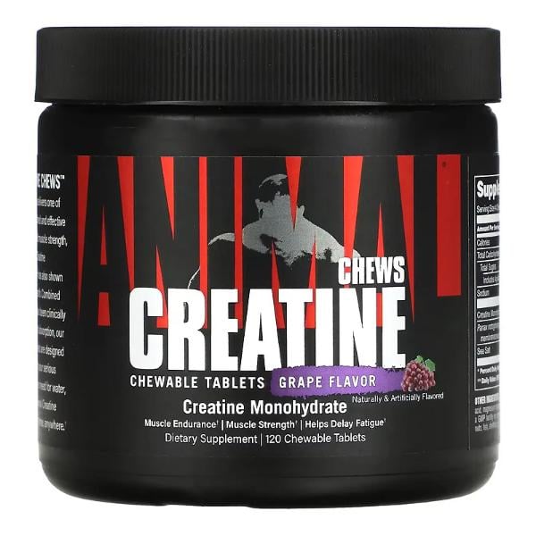 Креатин моногідрат Universal Nutrition Animal Creatine chews Grape 120 жувальних табл. (000026841)