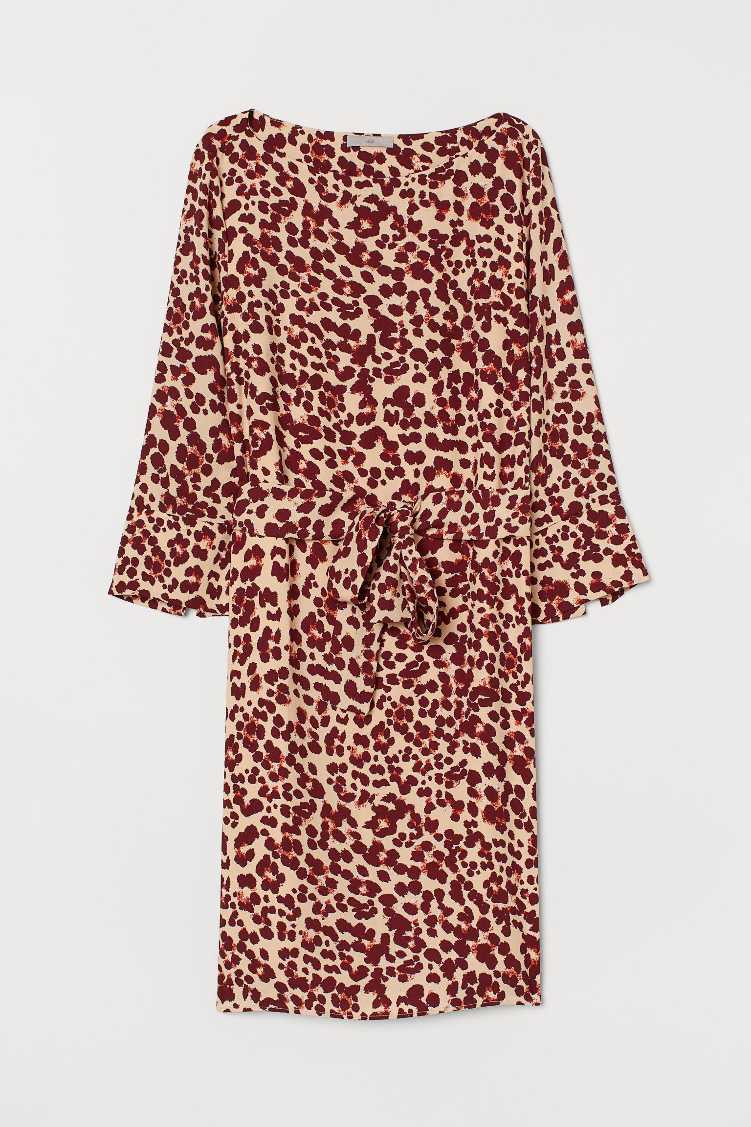 Платье H&M р. 34 Бордово-бежевый (9066493970)