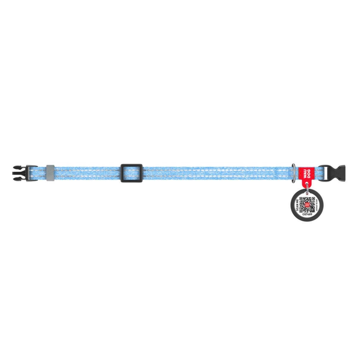 Ошейник для кошек/мелких пород собак Waudog Re-cotton с QR паспортом/светоотражающий/пластиковая пряжка XS 10 мм Голубой (16402 Col) Ошейник для кошек/мелких пород собак Waudog Re-cotton с QR паспортом/светоотражающий/пластиковая пряжка XS 10 мм Голубой (16402 Col)