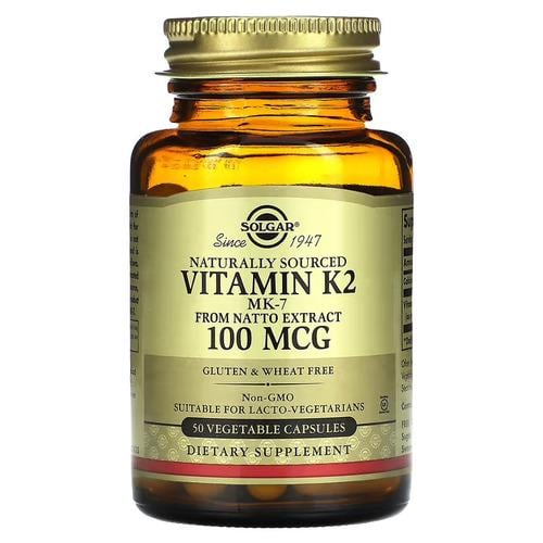 Витамин К Solgar Natural Vitamin K2 100 mcg 50 caps (SOL-03603)