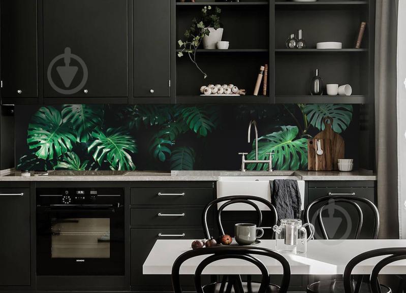 Наклейки кухонный фартук Zatarga "Листья Монстеры" 650х2500 мм Зеленый (Z180254/1)