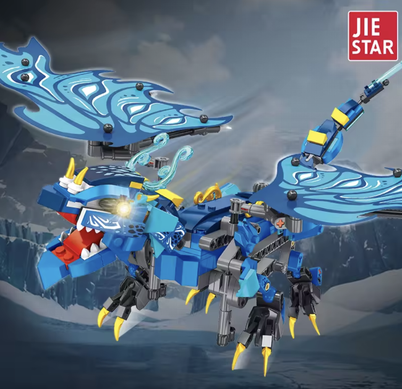 Конструктор JIE STAR Водяний Дракон із крилами 461 деталь - фото 2