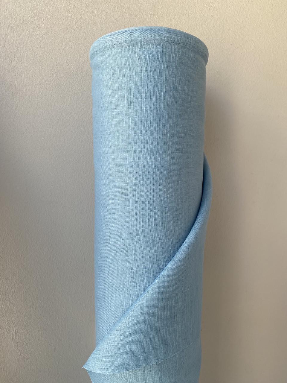 Ткань костюмная LINEN PLUS 100% лен 143 см 1586 Голубой - фото 7 Ткань костюмная LINEN PLUS 100% лен 143 см 1586 Голубой - фото 7