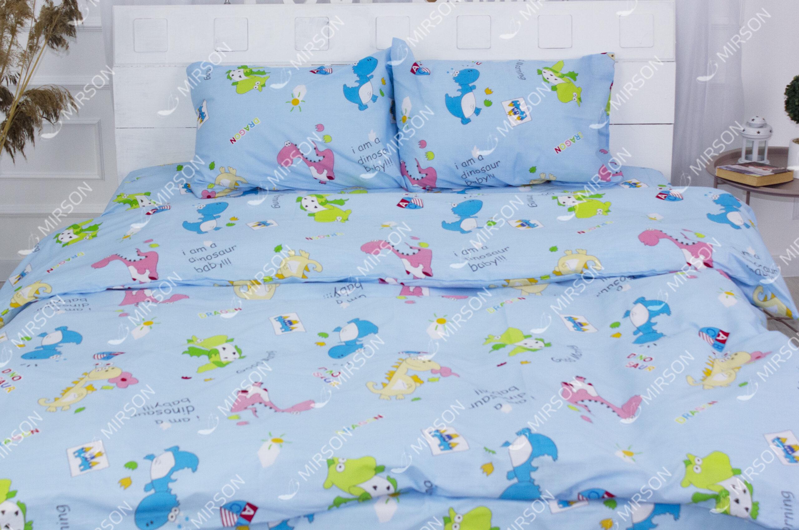 Комплект постельного белья MirSon 17-0522 Sharks are fun детский бязь 110х140 см (2200003658033)