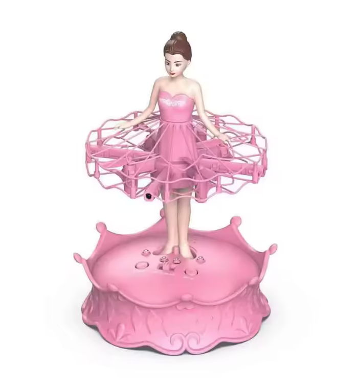 Детская летающая игрушка Балерина для девочек 27,3х15х7,9 см Розовый (AND V6)