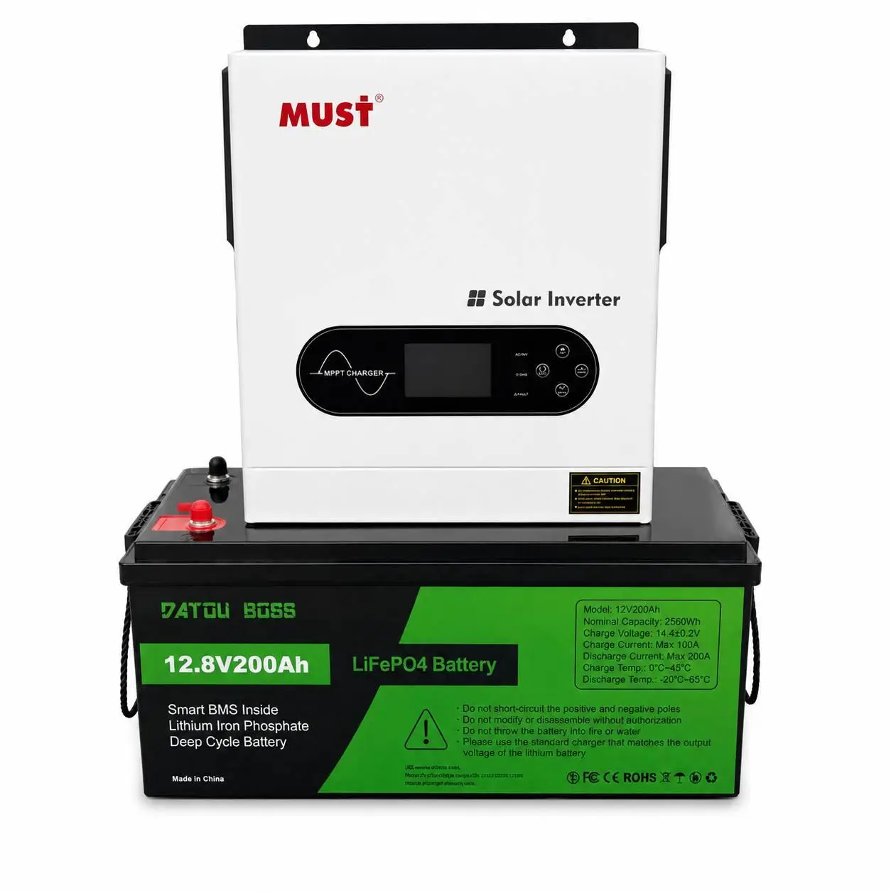 Комплект с гибридным инвертором MUST PV18-2012 ECO 2 кВт 12V и батареей DATOU BOSS LiFePO4 12,8V (M1229) Комплект с гибридным инвертором MUST PV18-2012 ECO 2 кВт 12V и батареей DATOU BOSS LiFePO4 12,8V (M1229)