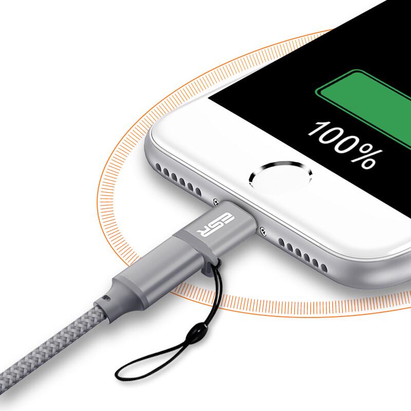 Перехідник-адаптер ESR microUSB до Lightning для передачі даних і зарядки iPhone Сірий - фото 4