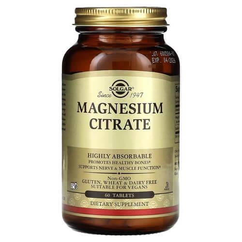 Магний Solgar Magnesium Citrate 60 табл. (SOL-01710)