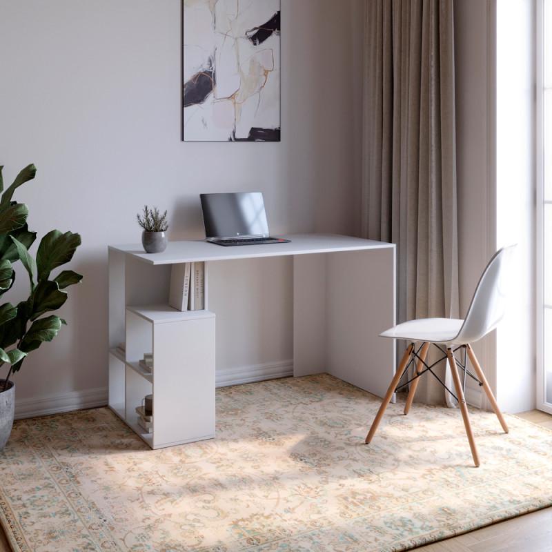 Cтол компьютерный с полками Джеко 1200/3 Белый (26631236)