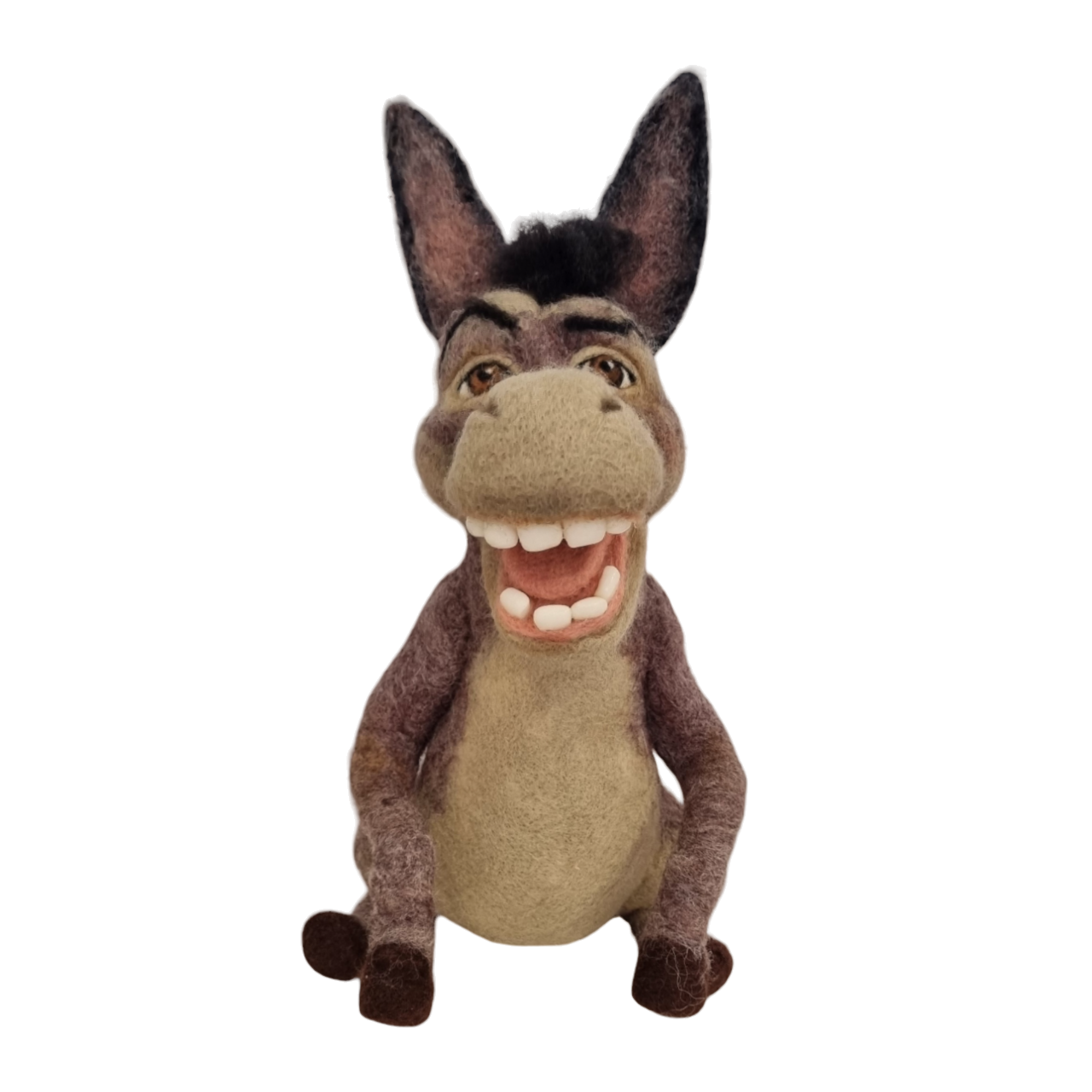 Игрушка Осел Шрека сухое валяние из шерсти 30 см (01_P0502022168)