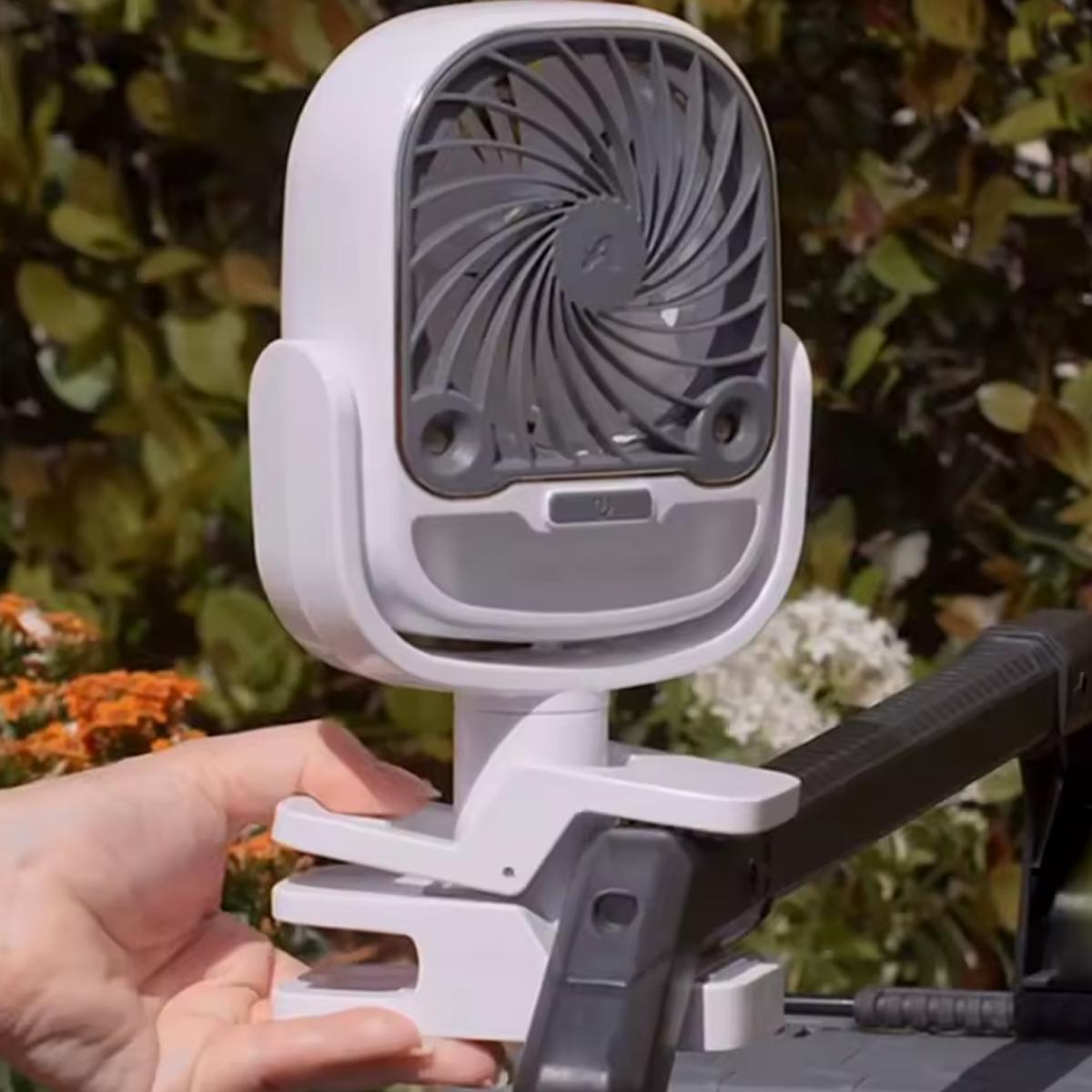 Вентилятор-зволожувач Arctic Cool Clamp портативний охолодний USB на прищіпці з підсвічуванням White/Grey (200307) - фото 10