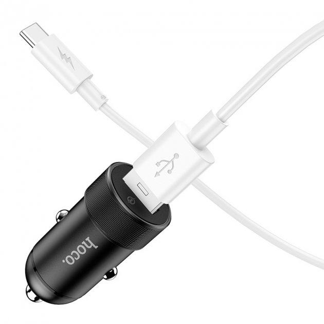 Автомобильное зарядное устройство Hoco Z32 Speed Up Quick Charge 3,0 USB Type-A Черный - фото 6