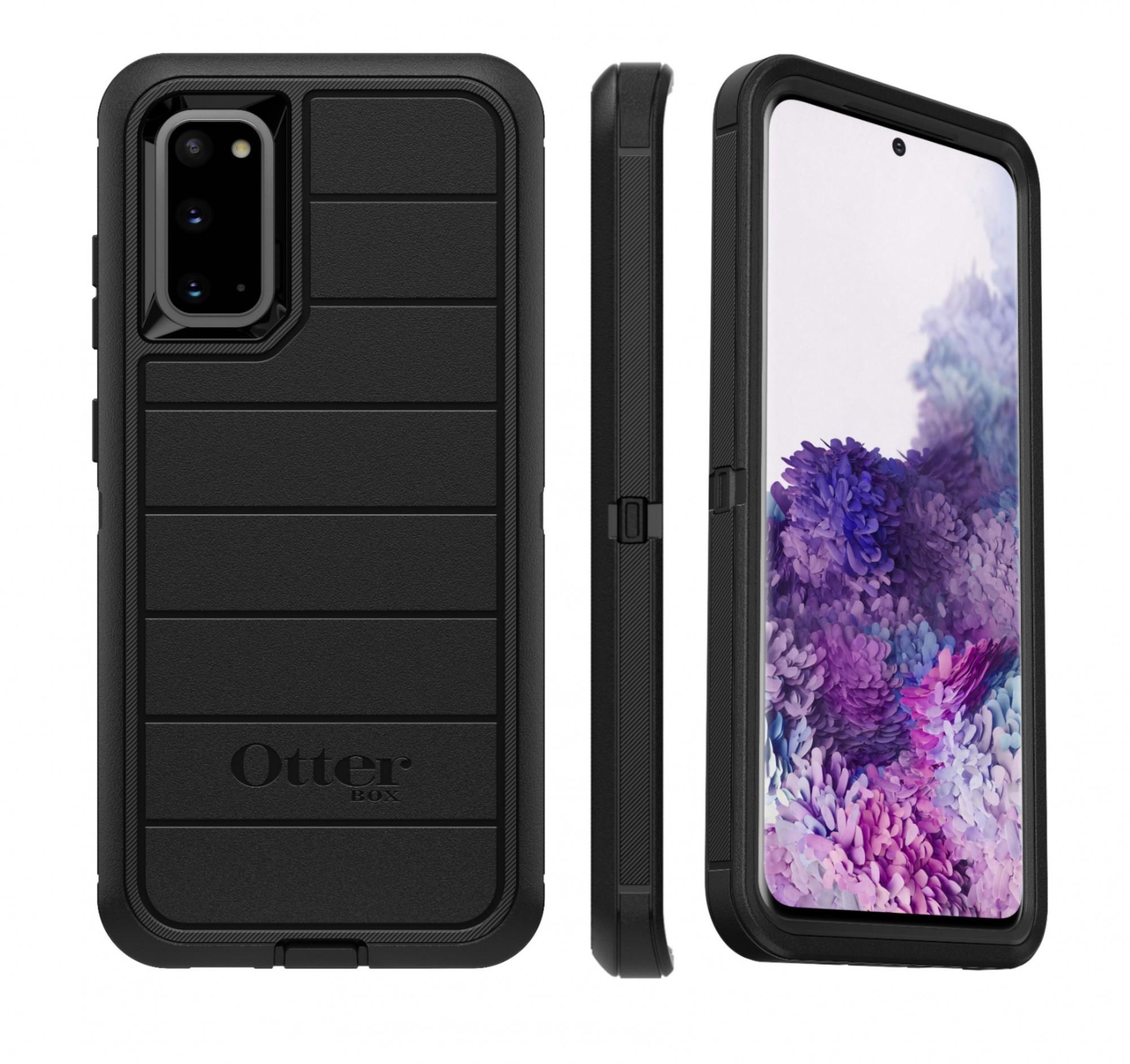 Чехол противоударный с клипсой подставкой OtterBox Defender Series Pro для Samsung Galaxy S20 Plus Black - фото 2