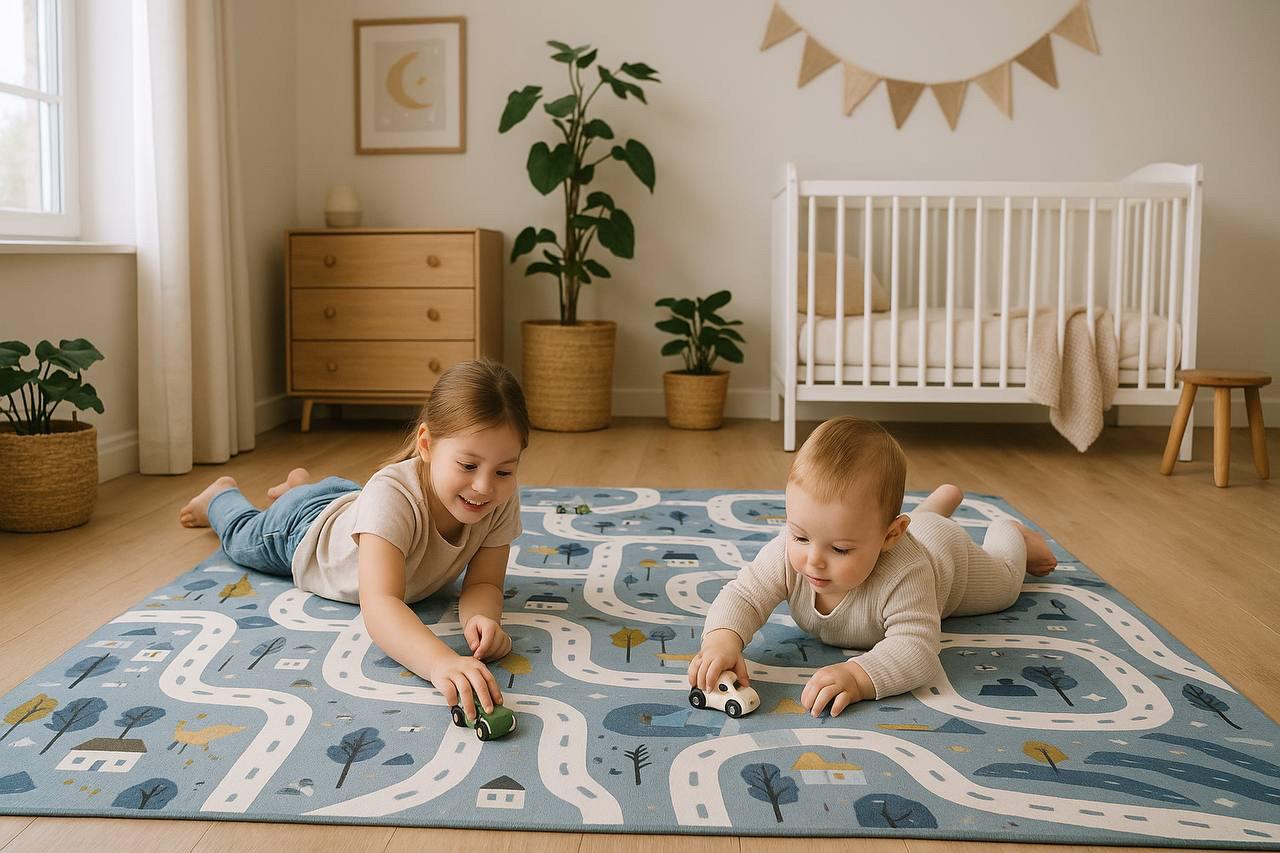 Коврик детский Лесной городок том 8 мм пенополиэтилен 120х60 см