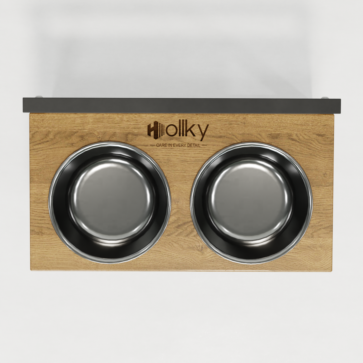 Миски на регулируемой подставке для средних собак Hollky Flex M 2х0,85 л (FM-422530-GRNT) - фото 6