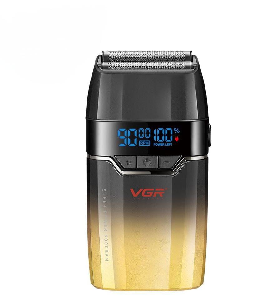 Машинка для стрижки VGR V285 з керамічним лезом та 6 насадками Жовтий (30651844)