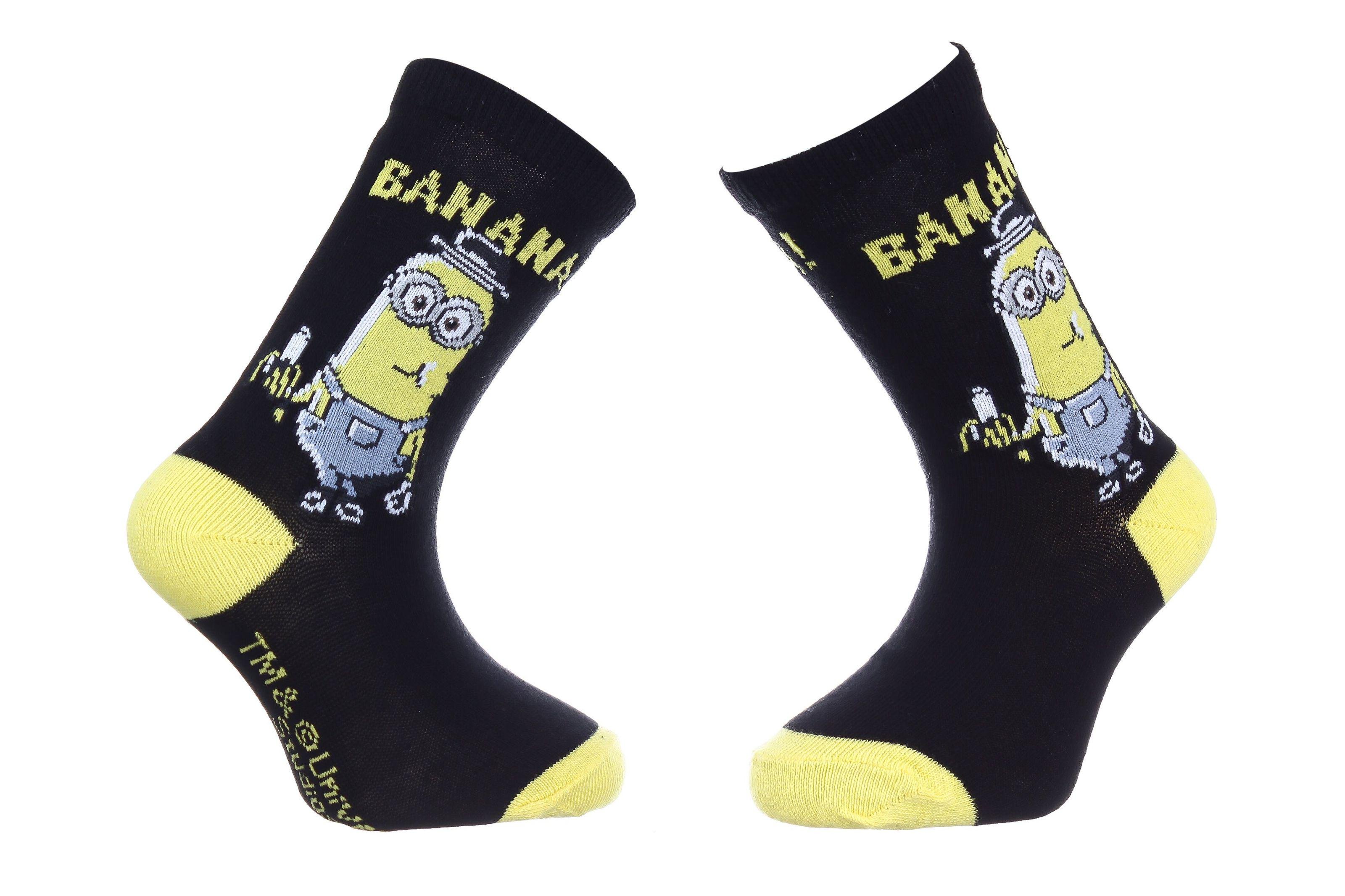 Шкарпетки Minions Minion And Banana р. 27-30 Black/Yellow (37014-4)