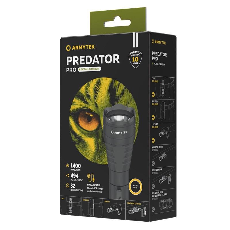Ліхтар тактичний Armytek Predator Pro v3.5 Magnet USB (WARM) - фото 24