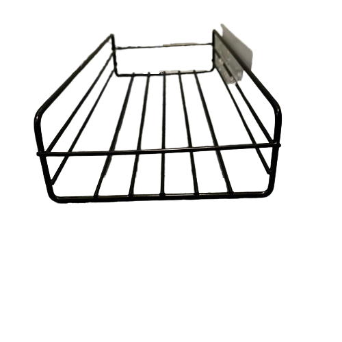 Полка прямая навесная металлическая 27 см Черный (23864210)