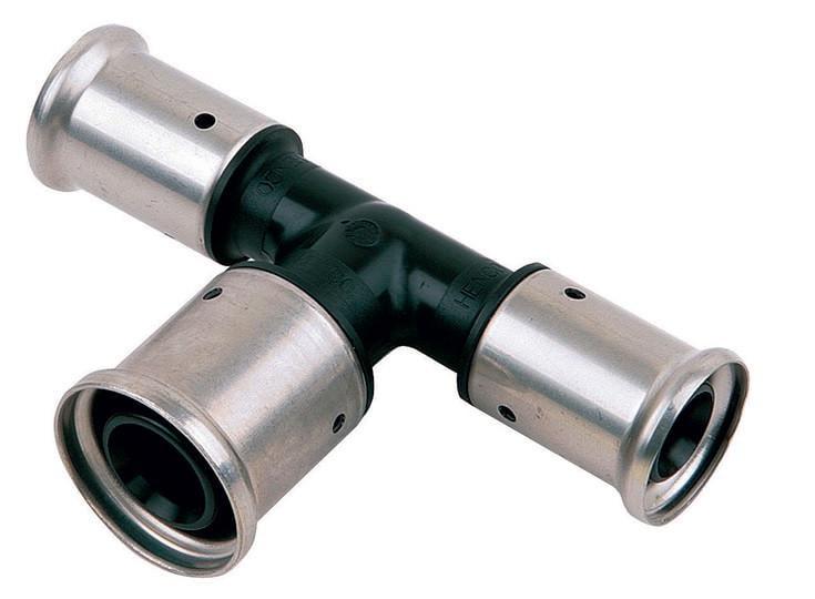 Пресс-тройник промежуточный пластмассовый HENCO 26х32х26 (12PK-263226)