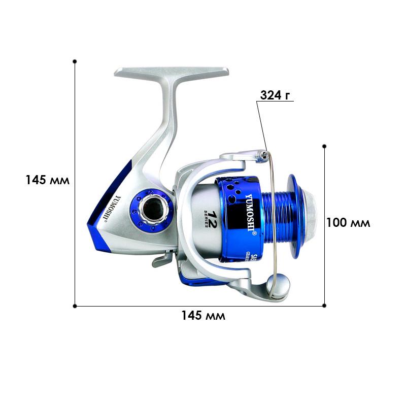 Катушка безынерционная Yumoshi SA 7000 Silver-Blue - фото 7 Катушка безынерционная Yumoshi SA 7000 Silver-Blue - фото 7