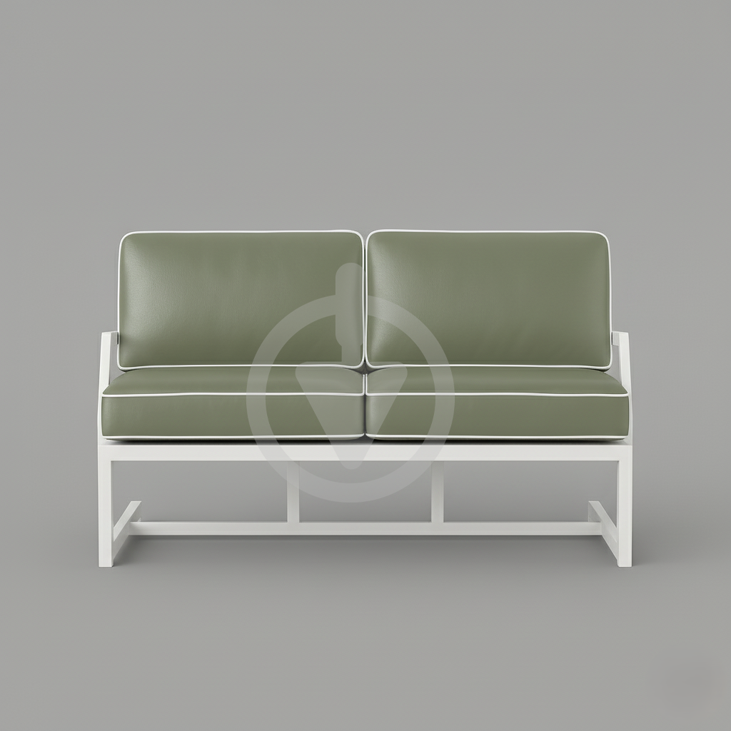 Диван металевий AVVS tech Атлас вуличний лофт екошкіра з підлокотниками 126 см Оливковий/Білий (30222761) - фото 2 Диван металевий AVVS tech Атлас вуличний лофт екошкіра з підлокотниками 126 см Оливковий/Білий (30222761) - фото 2