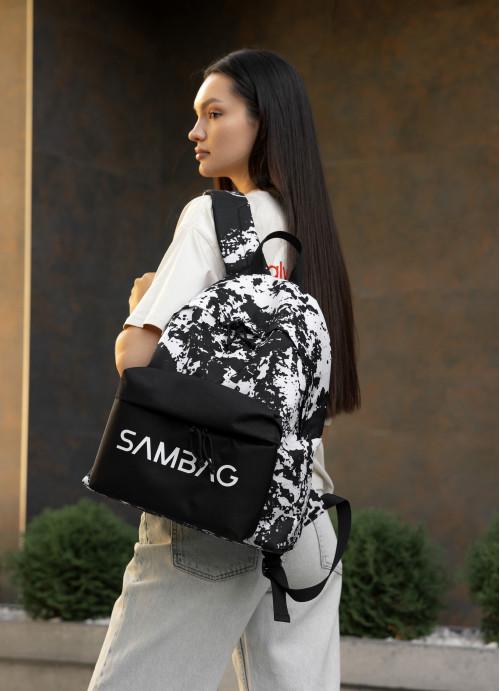 Городской рюкзак женский Sambag Split тканевый Черный (10520331440)