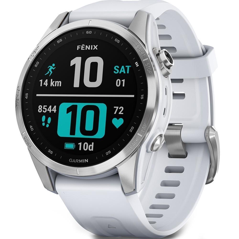 Смарт-часы Garmin fеnix 7S Silver with Whitestone band (010-02539-03)