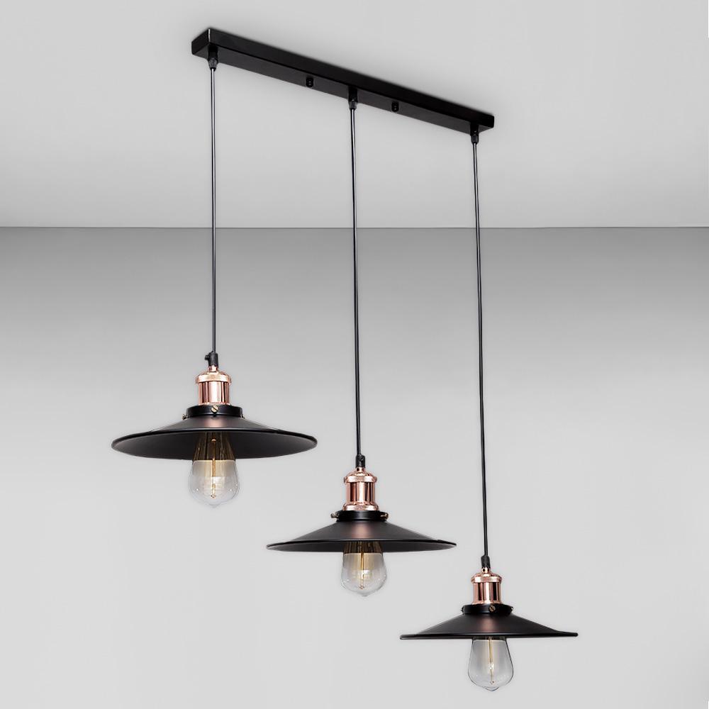 Люстра подвесная Лофт Light House LS-18674-3 BK 500 Черный/Золотой