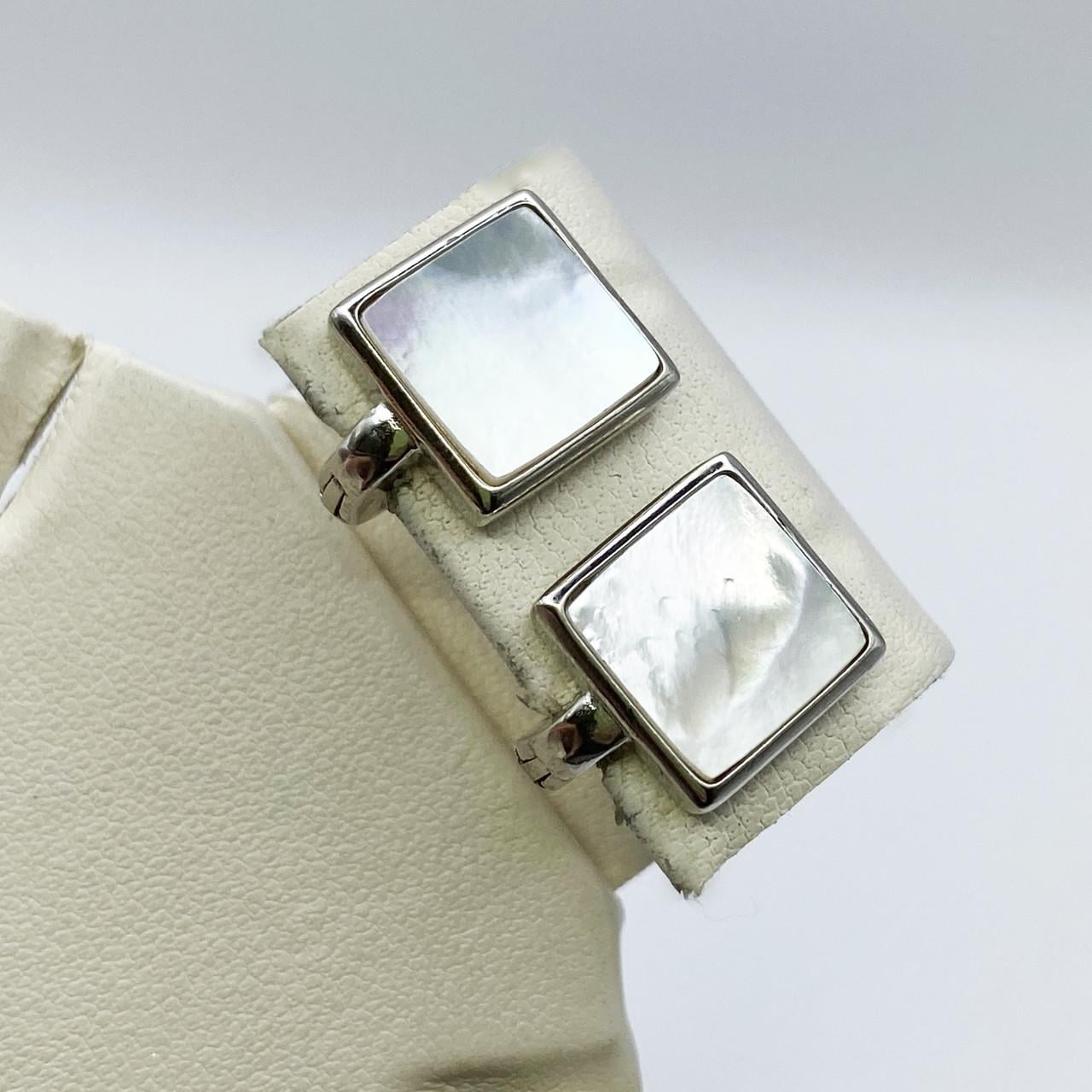 Серьги серебряные с перламутром 5,12 г (1942656199)