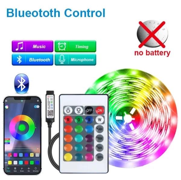 Світлодіодна стрічка з пультом та керування з телефону USB RGB 5 м (RGB5050) - фото 9