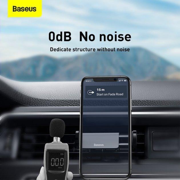 Тримач автомобільний Baseus Steel Cannon Air Outlet Car Mount SUGP-01 Black - фото 5