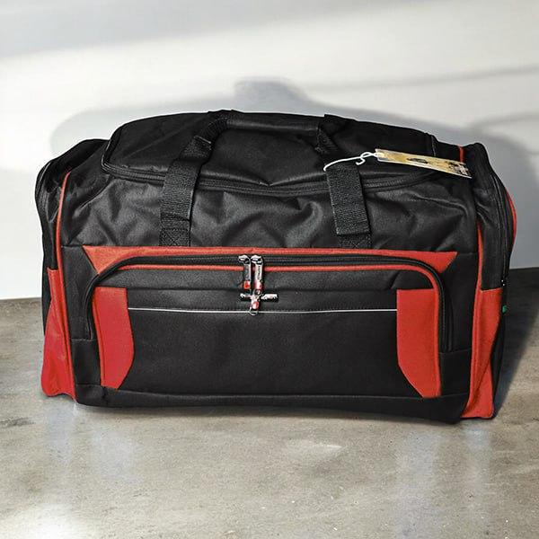 Дорожня сумка спортивна 60x35x25 см Чорно-червоний (22936436)