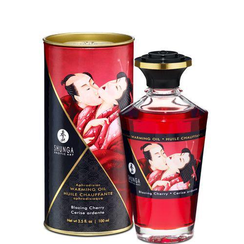 Олія розігріваюча Shunga Aphrodisiac Warming Oil-Blazing Cherry 100 мл (SO2493)