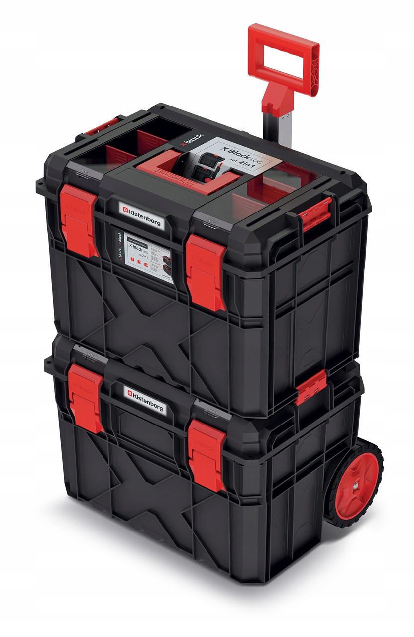 Набор ящиков для инструментов X BLOCK Kistenberg KXBS604085F на колесах 2 шт. (29845601)