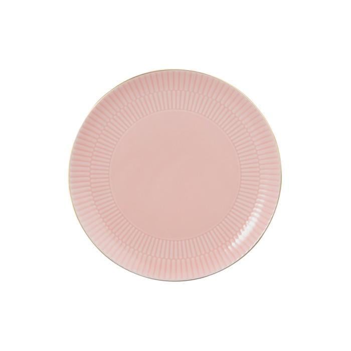 Тарелка для завтрака Seltmann Weiden Amina Rose 22,5 см Розовый с золотистым ободком