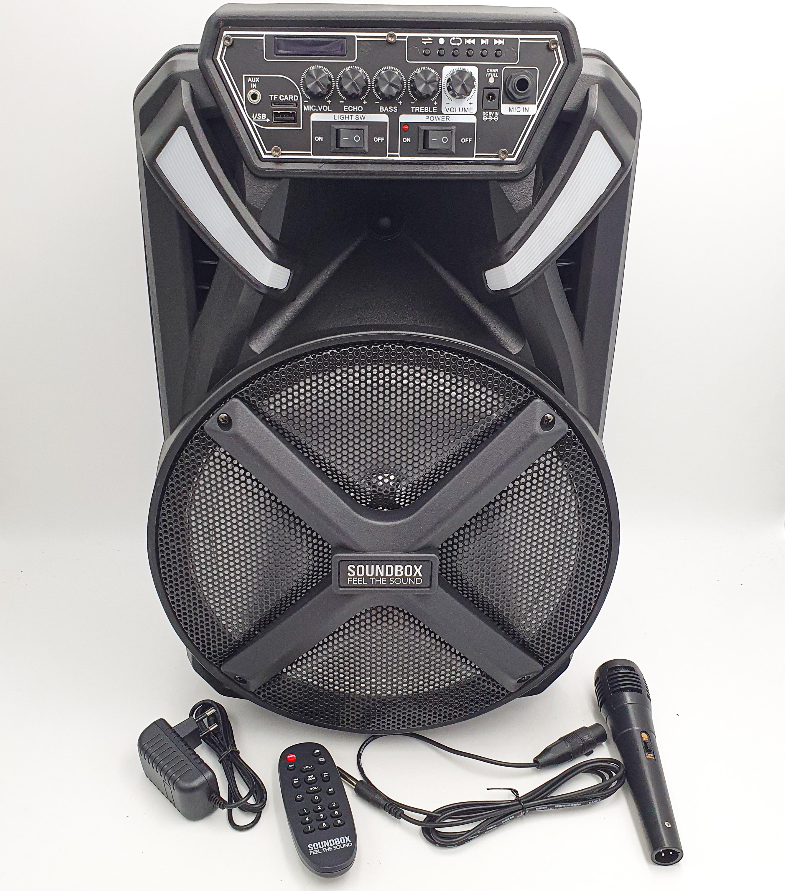 Акустична система USB FM SOUNDBOX SB-450 150W Bluetooth 12" у валізі з мікрофоном і пультом (76556285) - фото 3