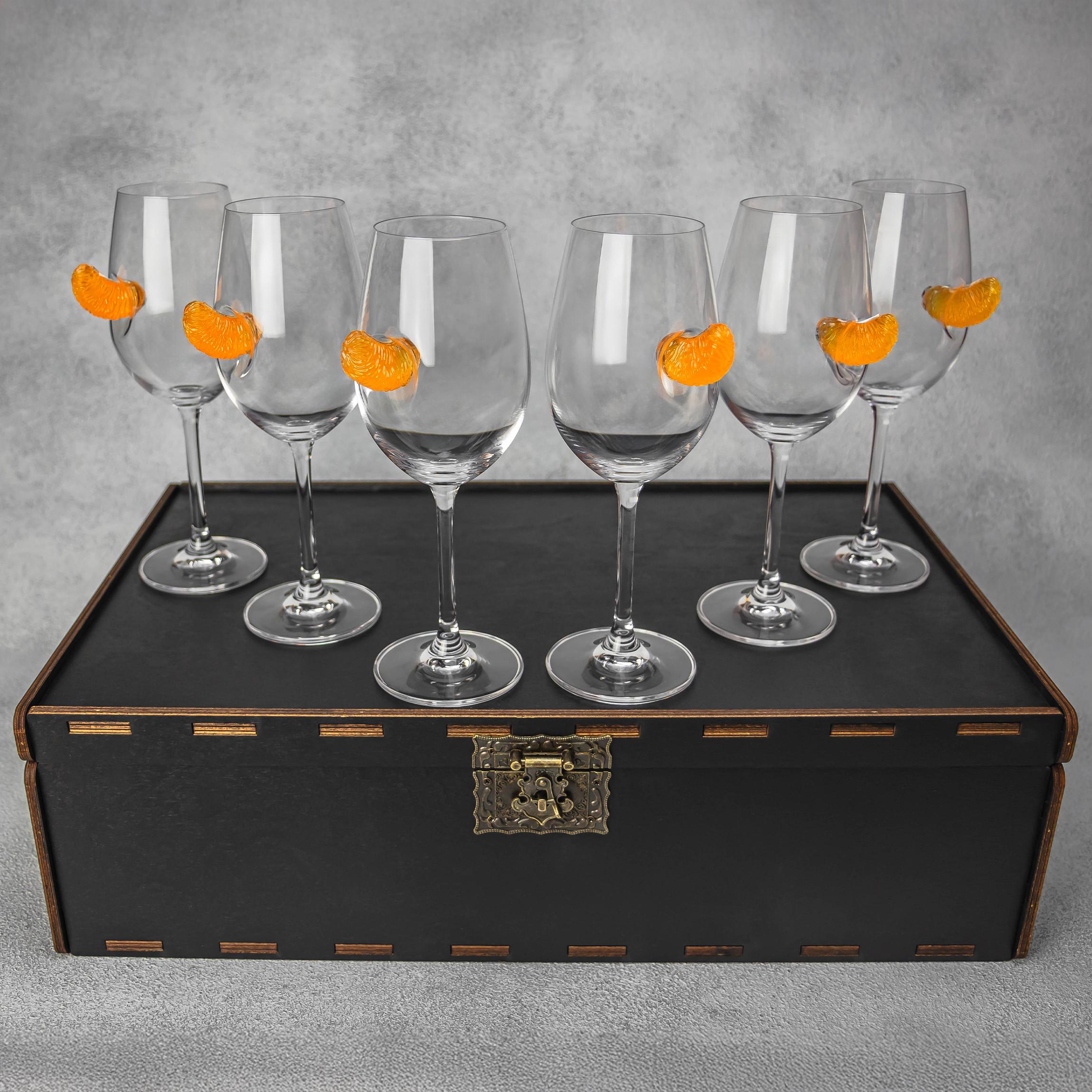 Набір VSKLO на 6 келихів для вина з мандарином 350 мл (31517107)