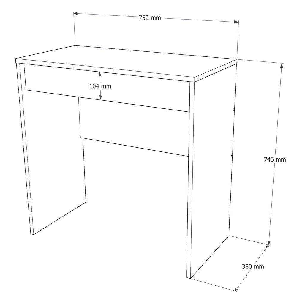 Стол письменный с выдвижным ящиком Эверест Сити-750 75,2х38х74,6 см Дуб сонома/Белый (EVR-071106) - фото 5 Стол письменный с выдвижным ящиком Эверест Сити-750 75,2х38х74,6 см Дуб сонома/Белый (EVR-071106) - фото 5