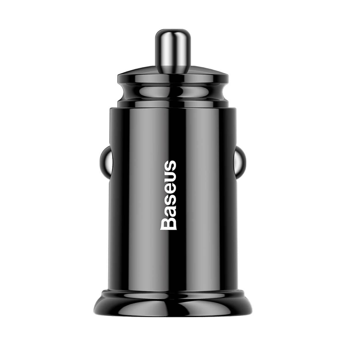 Автомобильное зарядное для телефонов BASEUS Circular Plastic A+C 30W Black (24821)
