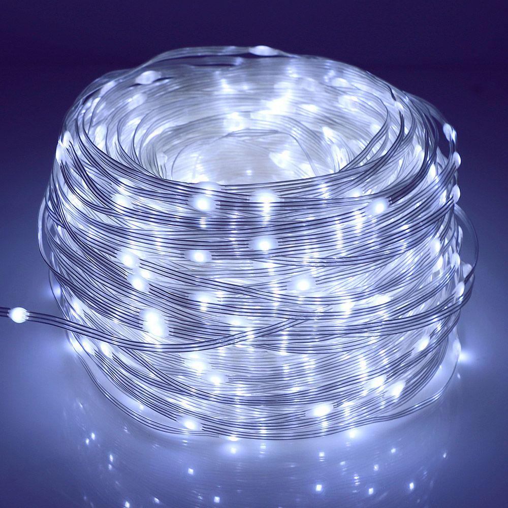 Світлодіодна гірлянда LED Краплі 500 діодів 50 м на прозорому дроті Білий