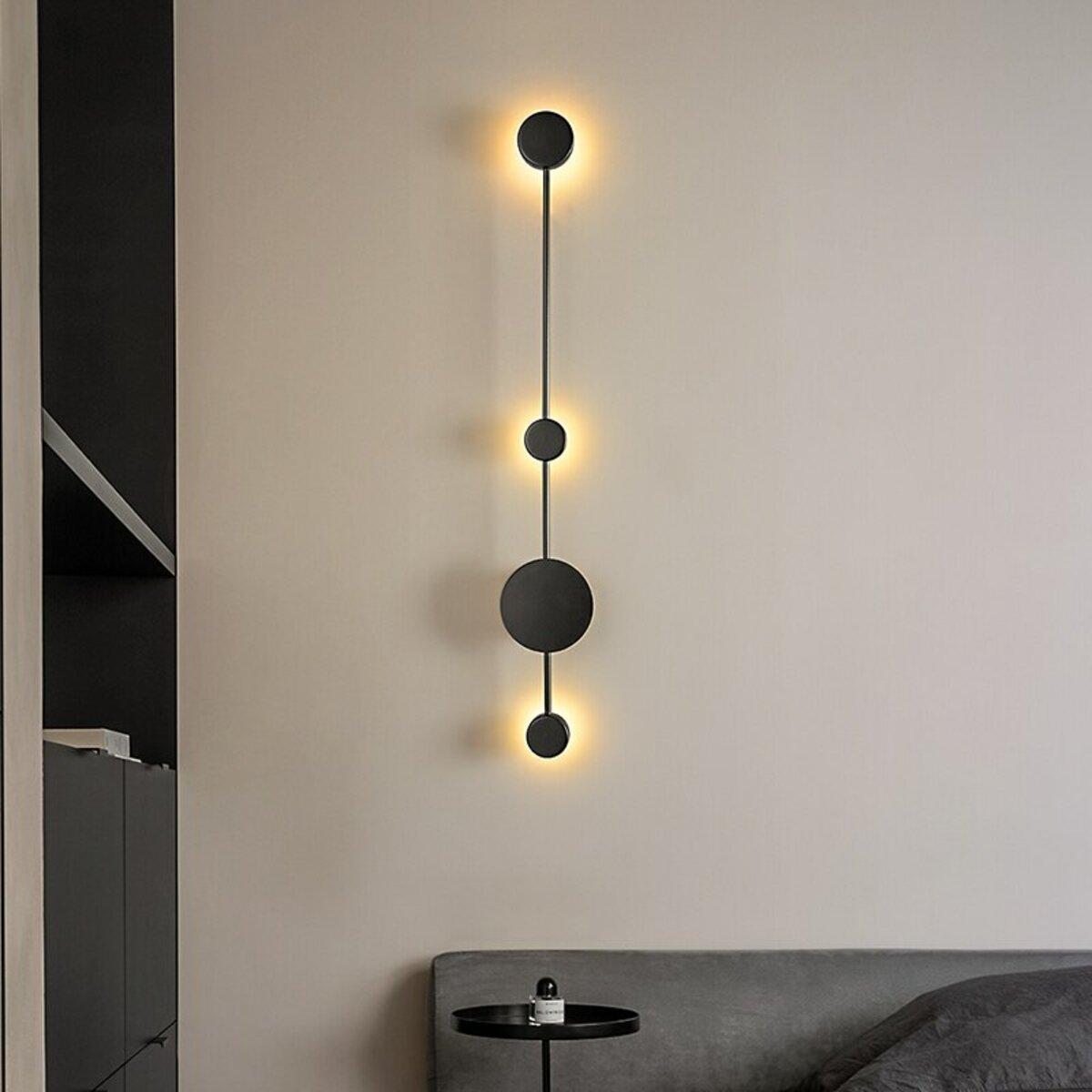 Бра світлодіодне Sirius 10W на три круглих плафони 3000К Чорний (8936-3)