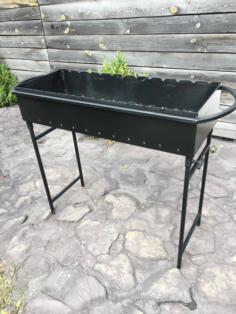 Мангал переносний Metalzavod M6-3N на 12 шампурів зі знімними ніжками Чорний (81-17-M12-4N) - фото 5 Мангал переносний Metalzavod M6-3N на 12 шампурів зі знімними ніжками Чорний (81-17-M12-4N) - фото 5