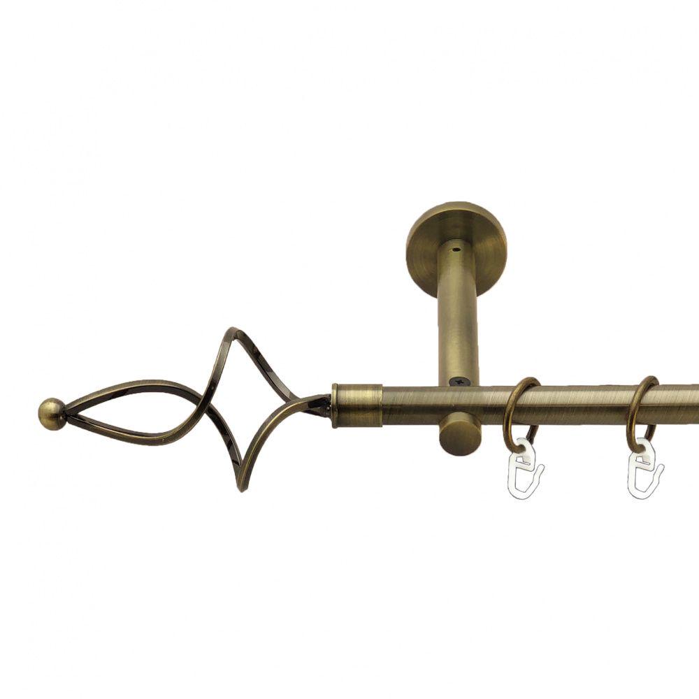 Карниз Orvit Ажур Хвилястий металевий однорядний циліндр 16 см гладка труба кільце металеве 16 мм 300 см Антик (7282613)