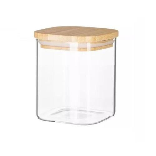 Банка с бамбуковой крышкой Stenson TD00981-0.3 8,5x8 см 300 мл (569529)